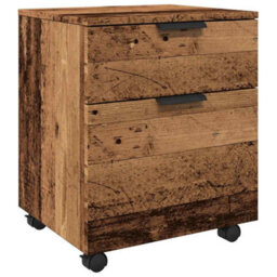 Walplus Mobile File Cabinet With Wheels Old Wood 45X38X54 Cm Engineered Wood - thumbnail 2