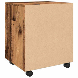 Walplus Mobile File Cabinet With Wheels Old Wood 45X38X54 Cm Engineered Wood - thumbnail 7