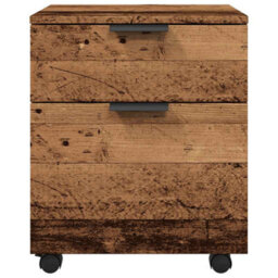 Walplus Mobile File Cabinet With Wheels Old Wood 45X38X54 Cm Engineered Wood - thumbnail 5