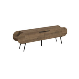 Decortie Capsule Modern Tv Unit Multimedia Centre Dark Oak Effect With Storage Tv Cabinet 195Cm - thumbnail 2