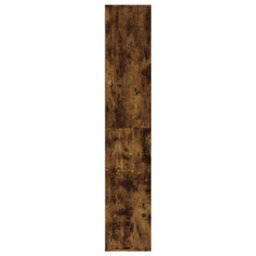 Berkfield Shoe Cabinet Smoked Oak 54X34X183 Cm Engineered Wood - thumbnail 5