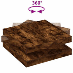 Berkfield Coffee Table 360-Degree Rotatable Smoked Oak 90X90X34.5 Cm - thumbnail 7