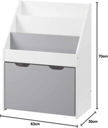 Xample Kids Storage Unit Toy Box Organiser Bookshelf With Wheels  Book Storage Cabinet Multi Purpose Organizer For Nursery & Playroom - thumbnail 8