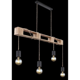 Luminosa Lighting Luminosa Joelle Bar Pendant Ceiling Light Matt Black 4X E27 - thumbnail 5