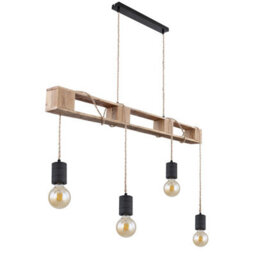 Luminosa Lighting Luminosa Joelle Bar Pendant Ceiling Light Matt Black 4X E27 - thumbnail 2