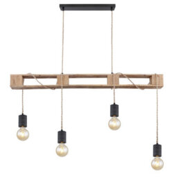 Luminosa Lighting Luminosa Joelle Bar Pendant Ceiling Light Matt Black 4X E27 - thumbnail 3