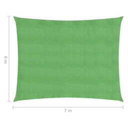 Berkfield Sunshade Sail 160 G/m2 Light Green 6X7 M Hdpe - thumbnail 5