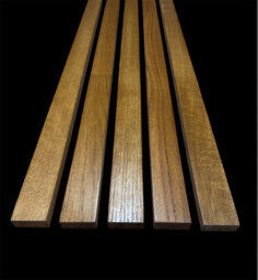 Solid Oak Decor Slats Wall Decoration Room Divider Clear Golden Oak Finish 20 Pack (L) 2400mm X (W) 50mm X (T) 20mm