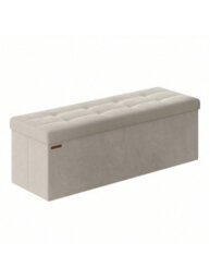 LEDREM Storage Ottoman, Foldable Small Ottoman Foot Rest, 38 X 110 X 38 Cm, Cube Ottoman With Storage, Load Up To 300 Kg - thumbnail 8