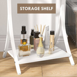 Homcom Led Lighted Full Length Mirror, Floor Standing Mirror With Storage Shelf - thumbnail 7