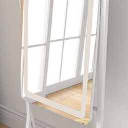 Homcom Led Lighted Full Length Mirror, Floor Standing Mirror With Storage Shelf - thumbnail 9