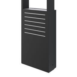 GoodHome Majorca Contemporary Black Mains-Powered 1 Lamp Integrated Led Outdoor Post Light (H)700mm - thumbnail 6