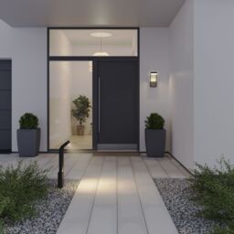 GoodHome Majorca Contemporary Black Mains-Powered 1 Lamp Integrated Led Outdoor Post Light (H)700mm - thumbnail 3