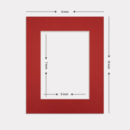 Ak Frames 10X8 Crimson Picture Mounts To Fit 7X5 Aperture Size - Mount Board Only (No Frame Included) - thumbnail 3