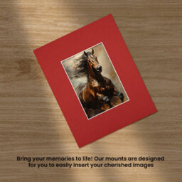 Ak Frames 10X8 Crimson Picture Mounts To Fit 7X5 Aperture Size - Mount Board Only (No Frame Included) - thumbnail 5
