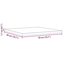 Berkfield Table Top 50X50X1.7 Cm Square Solid Wood Pine - thumbnail 9