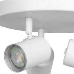 Loops Modern White Triple Round Gu10 Ceiling Spotlight For Elegant Bathroom Lighting