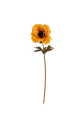 Orange Anemone Stem - Vibrant Artificial Flower For Arrangements - thumbnail 2