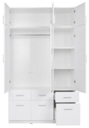 Arte Snow 04A Top Box W136Cm X H40Cm X D54Cm - White Gloss & White Matt, Sleek Overhead Storage - thumbnail 2