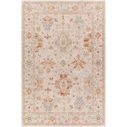 Livabliss Avant Garde-Vintage Beige Blue Orange Traditional Boho Fringe Living Dining Bedroom Rug 200 X 290 Cm Easy Care, Non Shedding - thumbnail 2