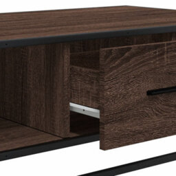 Berkfield Coffee Table Brown Oak 100X57X35 Cm Engineered Wood And Metal - thumbnail 9