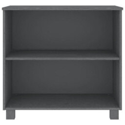 Berkfield Rustic Sideboard Dark Grey 85X35X80 Cm Solid Wood Pine - thumbnail 3