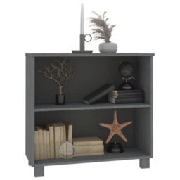 Berkfield Rustic Sideboard Dark Grey 85X35X80 Cm Solid Wood Pine - thumbnail 5