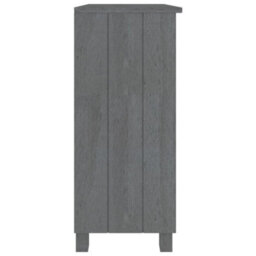 Berkfield Rustic Sideboard Dark Grey 85X35X80 Cm Solid Wood Pine - thumbnail 4