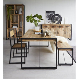Worcester Belgravia Industrial Metal & Wood Dining Chair (Pack Of 2) - thumbnail 3