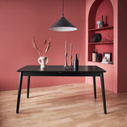 Sweeek - 6 To 8-Seater Extendable Rectangular Dining Table Lina Black 210X90X75 Cm - thumbnail 6
