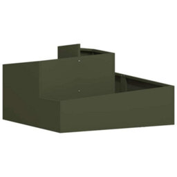 Berkfield Modern Garden Planter Olive Green 80 X 80 X 50 Cm Cold-Rolled Steel