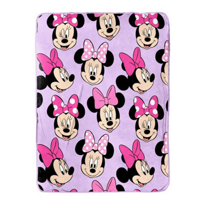 Disney Plush Minnie Mouse Blanket Purple/pink (100Cm X 150Cm) - image 1