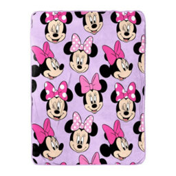 Disney Plush Minnie Mouse Blanket Purple/pink (100Cm X 150Cm) - thumbnail 1