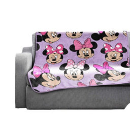 Disney Plush Minnie Mouse Blanket Purple/pink (100Cm X 150Cm) - thumbnail 2