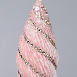 Shatchi Baby Pink Nut Bauble 15Cm - Christmas Tree Hanging Decorations Ornaments Themed,3Pcs - thumbnail 6