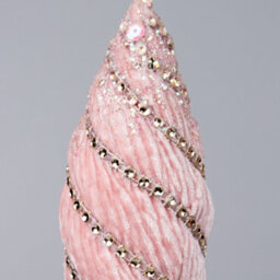 Shatchi Baby Pink Nut Bauble 15Cm - Christmas Tree Hanging Decorations Ornaments Themed,3Pcs - thumbnail 3