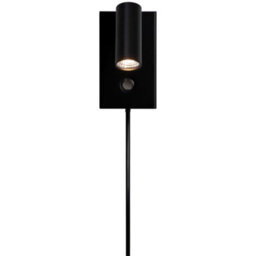 Nordlux Omari Metal Wall Light Hardwire Or Plug-In Black,plug In Or Mains Led - thumbnail 3