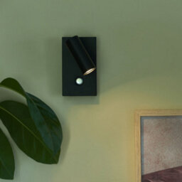 Nordlux Omari Metal Wall Light Hardwire Or Plug-In Black,plug In Or Mains Led - thumbnail 1