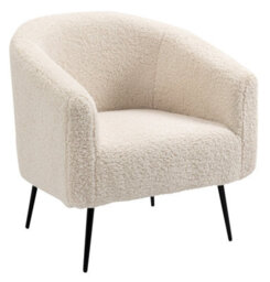 Nordlys Metal And White Bouclé Lounge Chair Modern Design Style Living Room - thumbnail 2