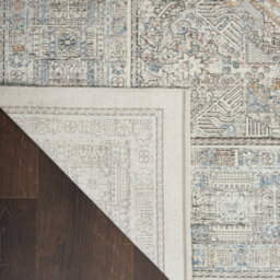 Cream Grey Traditional Luxurious Bordered Floral Rug Easy To Clean Living Room And Bedroom-244Cm X 305Cm - thumbnail 6