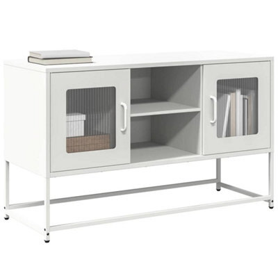 Berkfield Tv Cabinet White 100.5X39X60.5 Cm Steel - image 1
