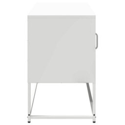 Berkfield Tv Cabinet White 100.5X39X60.5 Cm Steel - thumbnail 7