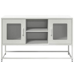 Berkfield Tv Cabinet White 100.5X39X60.5 Cm Steel - thumbnail 5