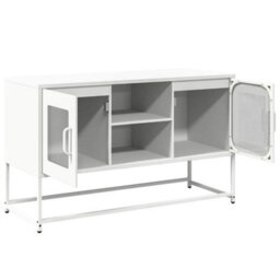Berkfield Tv Cabinet White 100.5X39X60.5 Cm Steel - thumbnail 6