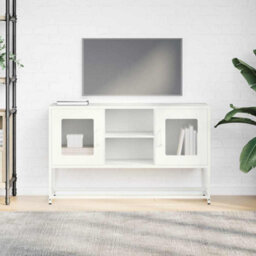 Berkfield Tv Cabinet White 100.5X39X60.5 Cm Steel - thumbnail 3
