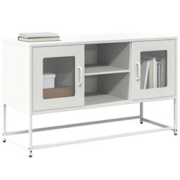 Berkfield Tv Cabinet White 100.5X39X60.5 Cm Steel - thumbnail 1