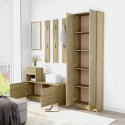 Walplus Hallway Wardrobe Sonoma Oak 55X25X189 Cm Engineered Wood - thumbnail 4