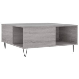Berkfield Modern Coffee Table Grey Sonoma 80X80X36.5 Cm Engineered Wood - thumbnail 1