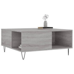 Berkfield Modern Coffee Table Grey Sonoma 80X80X36.5 Cm Engineered Wood - thumbnail 3