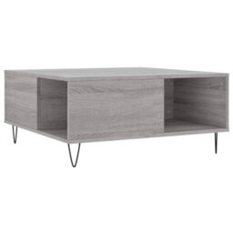 Berkfield Modern Coffee Table Grey Sonoma 80X80X36.5 Cm Engineered Wood - thumbnail 6